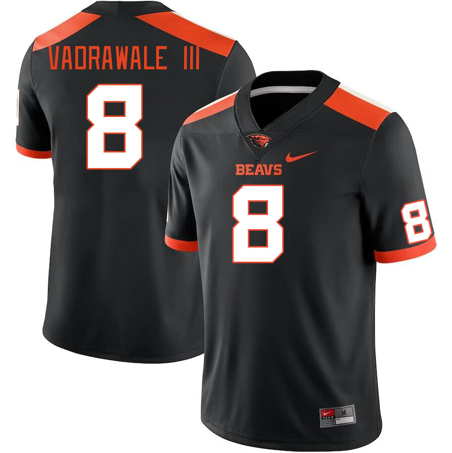 Men #8 Sai Vadrawale III Oregon State Beavers College Football Jerseys Stitched-Black